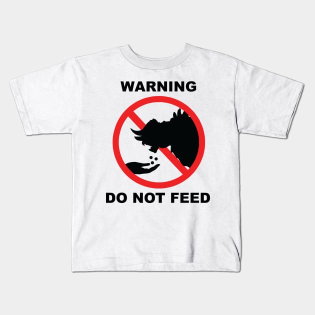 Fallout 4- Do Not Feed the Deathclaw Kids T-Shirt by CaptainPoptop